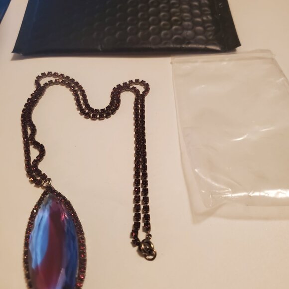 1 Big Ruby Stone Necklace, item # A 1238, wt . 42 grams. - Picture 13 of 13